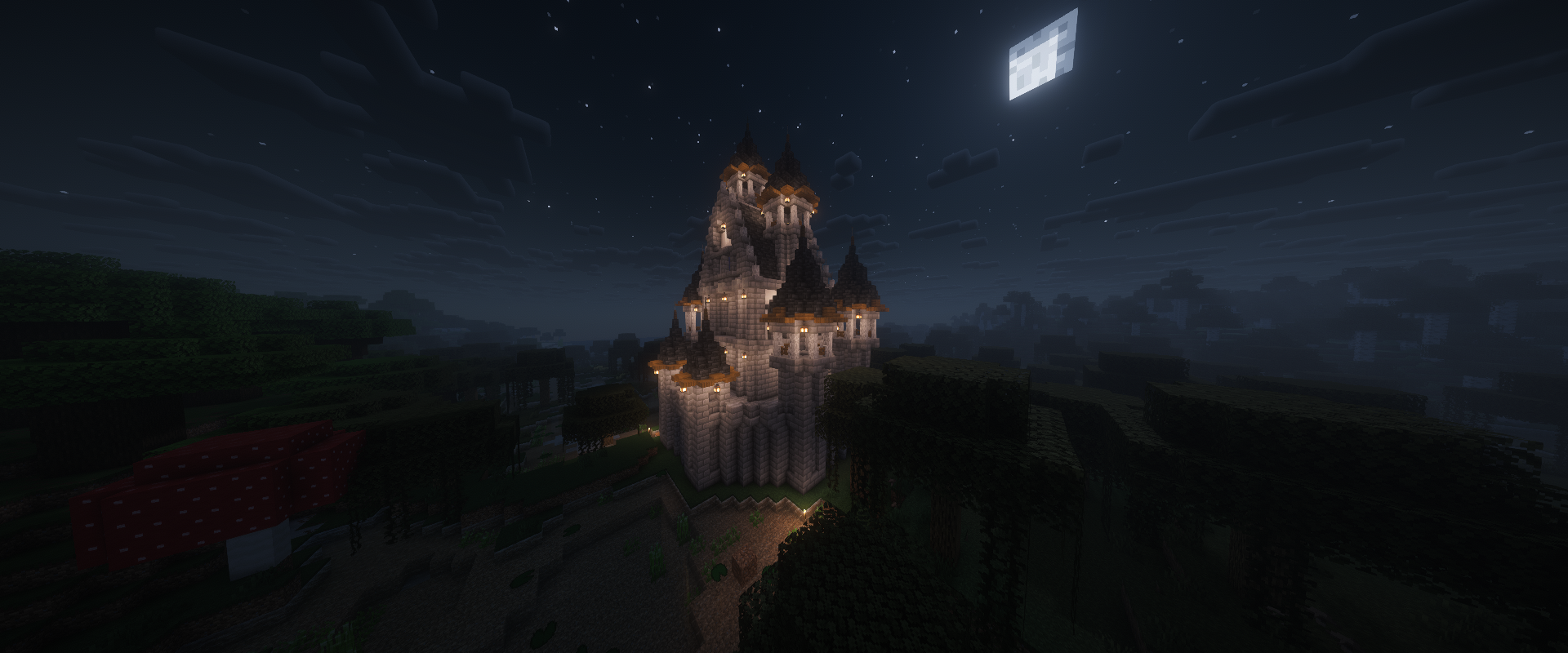 Moonlit castle build